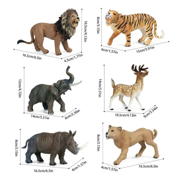 Forest Animal Figurines Set for Kids Educational Toys 6 | PricZone