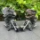 Pull-Back Dinosaur Motorcycle Toy for Children’s Gifts