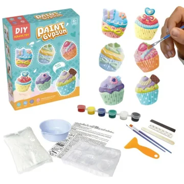Kids DIY Gypsum Painting Set - Cartoon Animal & Space 2