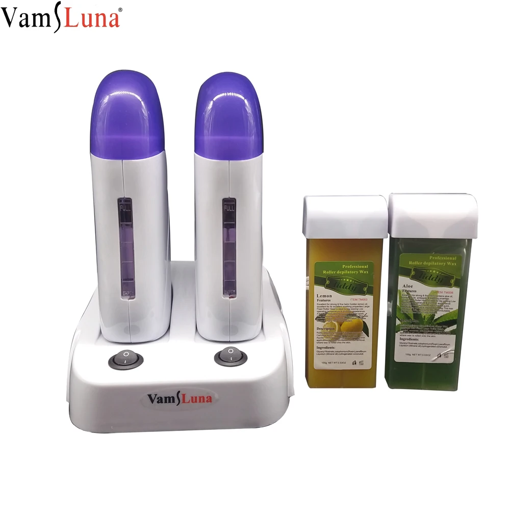 Double Wax Heater & Cartridges for Salon Hair Removal