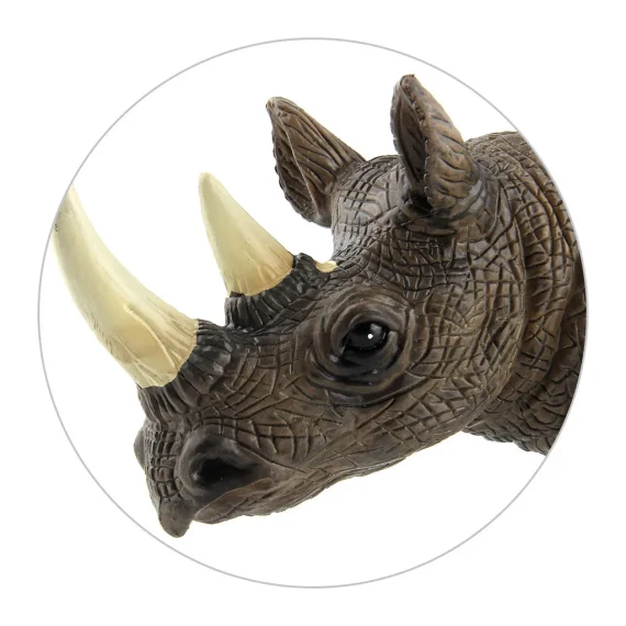 Cute Simulation Rhinoceros Collectible Wild Animal Action Figures Rhino Plastic Model Education Toy For Kids Christmas Gifts 4 | PricZone