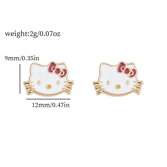 Hello Kitty Anime Cartoon Stud Earrings for Girls 2 | PricZone