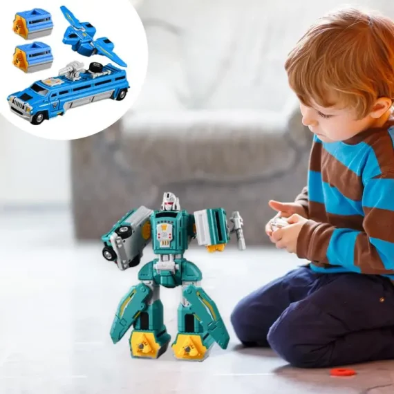 9 Piece Magnetic Transform Robot Truck Set for Kids 2 | PricZone