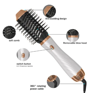5 in 1 Hot Air Comb Set Hair Dryer Curler  Styler 2 | PricZone