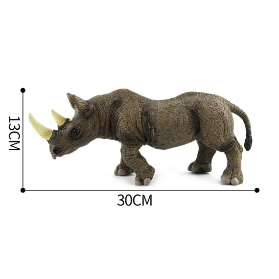 Cute Simulation Rhinoceros Collectible Wild Animal Action Figures Rhino Plastic Model Education Toy For Kids Christmas Gifts 6 | PricZone