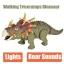 Interactive Triceratops Dinosaur Toy with Sound and Light