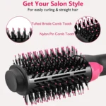 Ionic Hair Dryer Brush Hot Cold Air Styler Comb 4 | PricZone