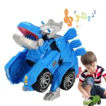 Dino Robot Car with Music Lights Transforming Toy | PricZone