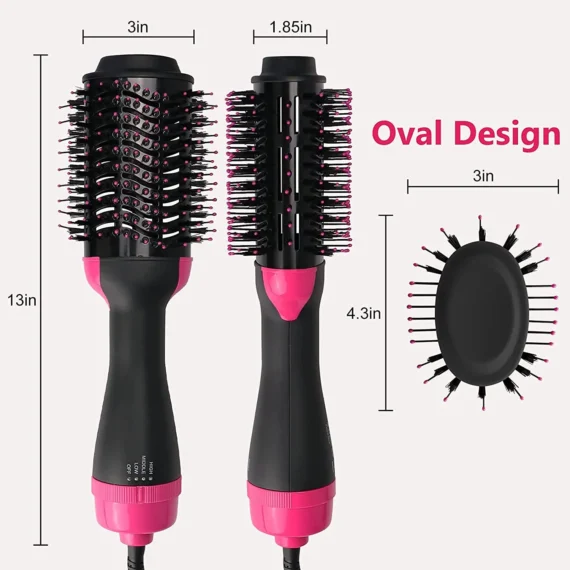 Ionic Hair Dryer Brush Hot Cold Air Styler Comb 3 | PricZone