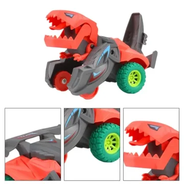 Dino Transformer Toy Car with LED Music for Kids 3+ 2 | PricZone Dino Transformer Toy Car with LED Music for Kids 3+ 2 | PricZone