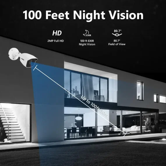 SANNCE 1080P HD Security Camera with IR Night Vision Audio 5 | PricZone