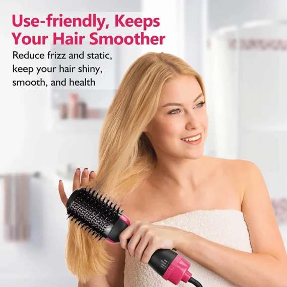 Ionic Hair Dryer Brush Hot Cold Air Styler Comb 5 | PricZone