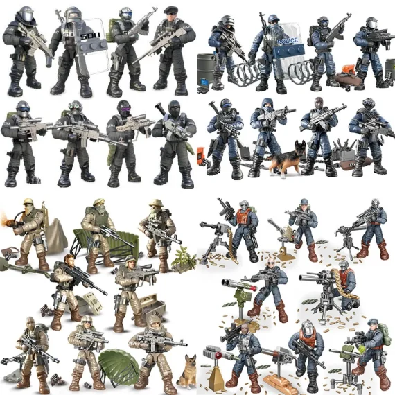 WW2 SWAT Army Soldiers Toy Building Blocks Set 2 | PricZone