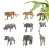 Safari Jungle Figurines Collectible Christmas Toy Set