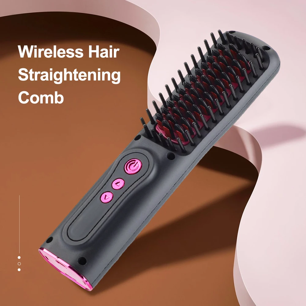 Wireless Electric Hair Straightening Comb - Ionic Heat