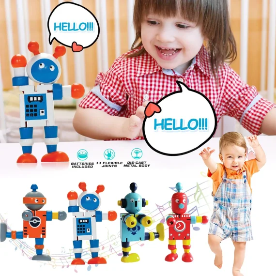 Colorful Wooden Robot Transformer Toy for Kids 5 | PricZone