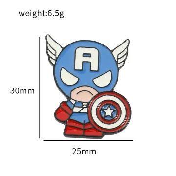 Avengers Enamel Lapel Pins Hulk Spiderman Captain America 2