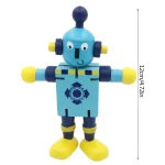 Colorful Wooden Robot Transformer Toy for Kids 6 | PricZone