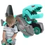 Dino Transformer Toy Car with LED & Music for Kids 3+