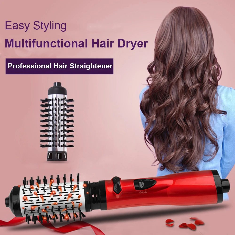 2-in-1 Hair Dryer Brush - Rotating Volumizer & Styler