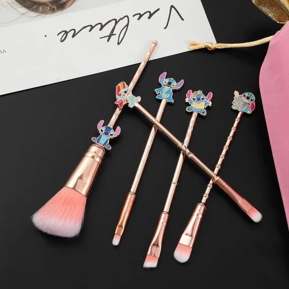 Stitch Cartoon 5pc Makeup Brush Set Anime Gift 6 | PricZone