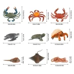 Ocean Animals Figures Assorted Realistic Sea Animal Toys Featuring Crabs Sea Turtles Hermit Crabs Octopus Ray Chinese Horseshoe 6 | PricZone