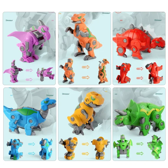 6pcs Dinosaur Robot Transformation Kit for Kids 4 | PricZone