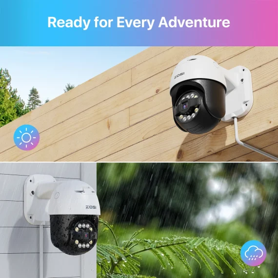 ZOSI 5MP PoE Security Camera PTZ Outdoor Audio AI Face Vehicle Detect Starlight Night Vision CCTV Video Surveillance IP Cam C296 6 | PricZone