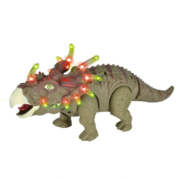 Interactive Triceratops Dinosaur Toy with Sound and Light 2 | PricZone