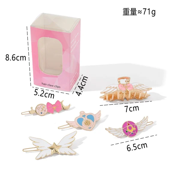 Anime Sailor Moon 5 Piece Hair Clip Set for Cosplay 5 | PricZone