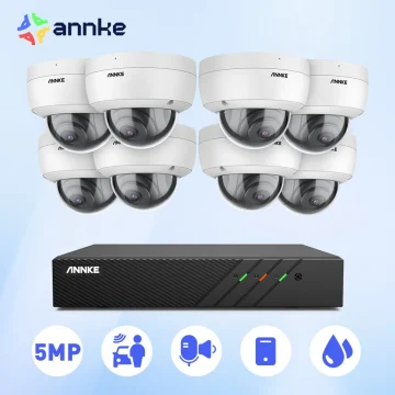 ANNKE 5MP POE Security System with Audio IP Cameras 1