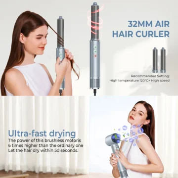 Ionic Hair Dryer Brush Set 5 in 1 Curling Iron Blow 2 | PricZone Ionic Hair Dryer Brush Set 5 in 1 Curling Iron Blow 2 | PricZone
