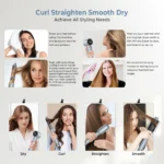 Ionic Hair Dryer Brush Set 5 in 1 Curling Iron Blow 4 | PricZone