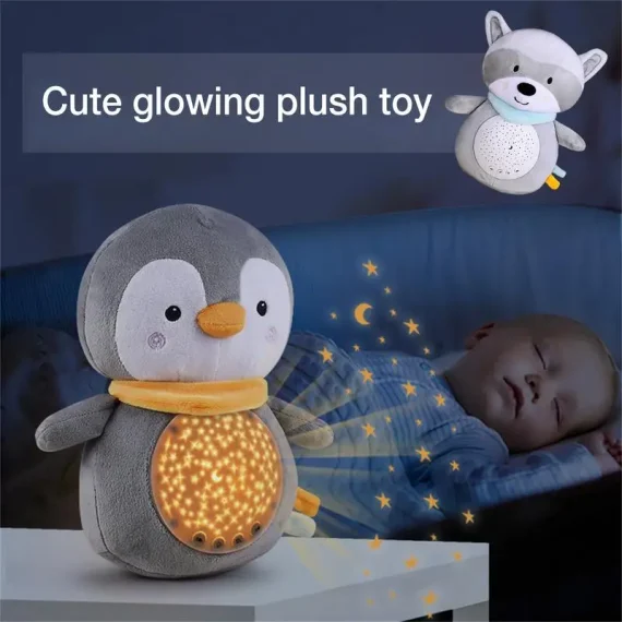 LED Star Animal Projector Plush Toy with Music 4 | PricZone