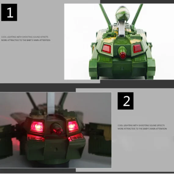 Transforming Robot Tank with LED Lights Music for Kids 4 | PricZone