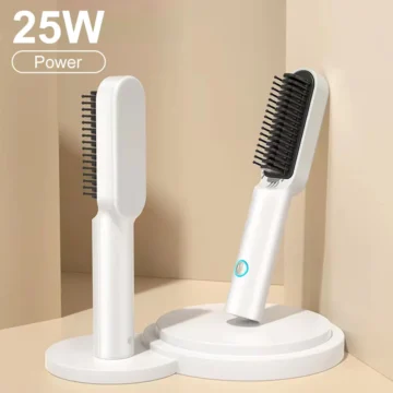 Rechargeable 2 in 1 Hair Straightener Brush Curler | PricZone