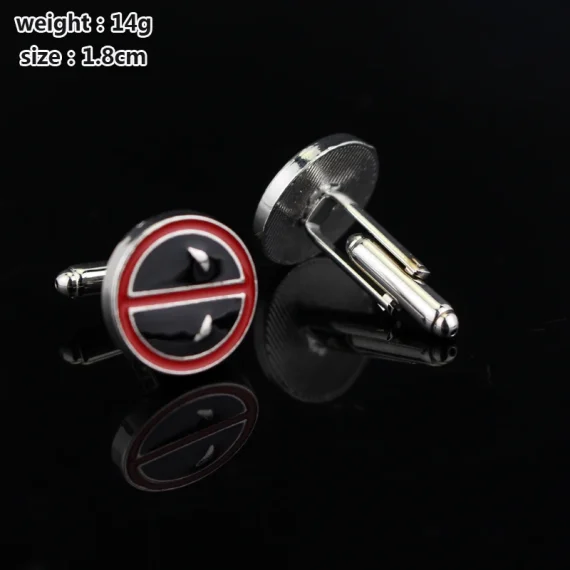 Deadpool Enamel Cufflinks Marvel Superhero Metal Gift 6 | PricZone