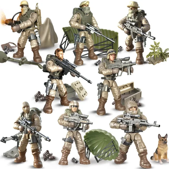 WW2 SWAT Army Soldiers Toy Building Blocks Set 4 | PricZone