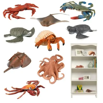 Ocean Animals Figures Assorted Realistic Sea Animal Toys Featuring Crabs Sea Turtles Hermit Crabs Octopus Ray Chinese Horseshoe 1 | PricZone