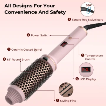Hair Curling Brush - Versatile Styling Tool 2