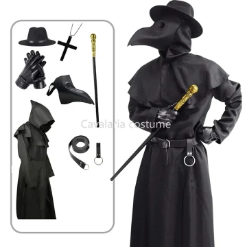 Medieval Plague Doctor Halloween Cosplay Outfit 1