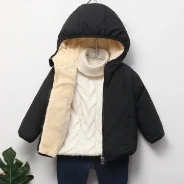 Warm Winter Coats for Kids - Plush & Fur Hooded 2