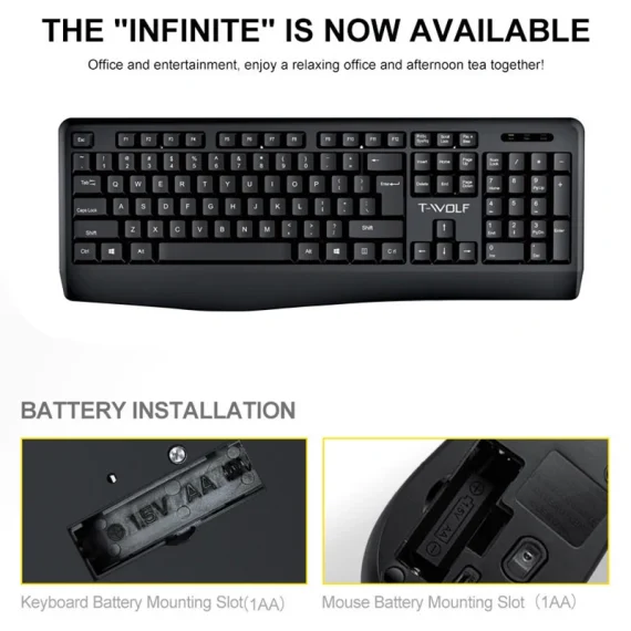 TF100 Wireless Keyboard and Mouse Combo 4 | PricZone