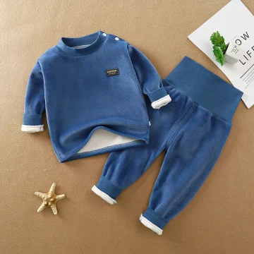 Warm Long Johns Set for Kids Autumn Winter Pajamas 1 | PricZone