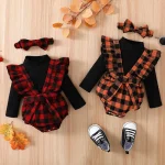 Cute Autumn Baby Girl Outfit Set 0 18M with Hairband 2 | PricZone