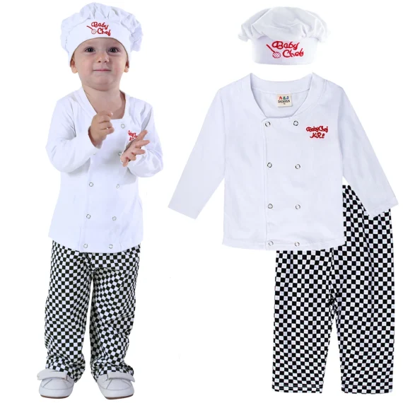 Toddler Chef  Pilot Costume Set 3PCS 1 | PricZone