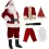 Santa Claus 5-Piece Velvet Suit with Accessories