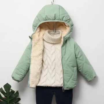 Warm Winter Coats for Kids - Plush & Fur Hooded 1