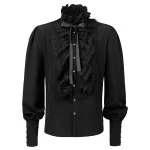 Gothic Black Pirate Victorian Steampunk Shirt 1 | PricZone