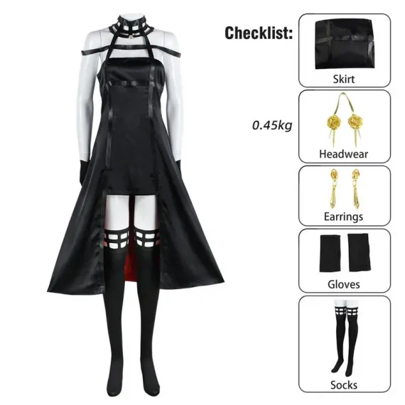 Yor Forger Anime Cosplay Dress and Accessories 5 | PricZone